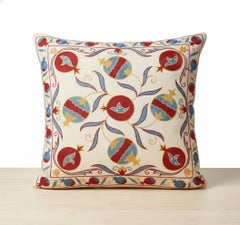 20"x20" 100% Silk Embroidered Pillow Cover. New Cushion Cover. Accent Pillow