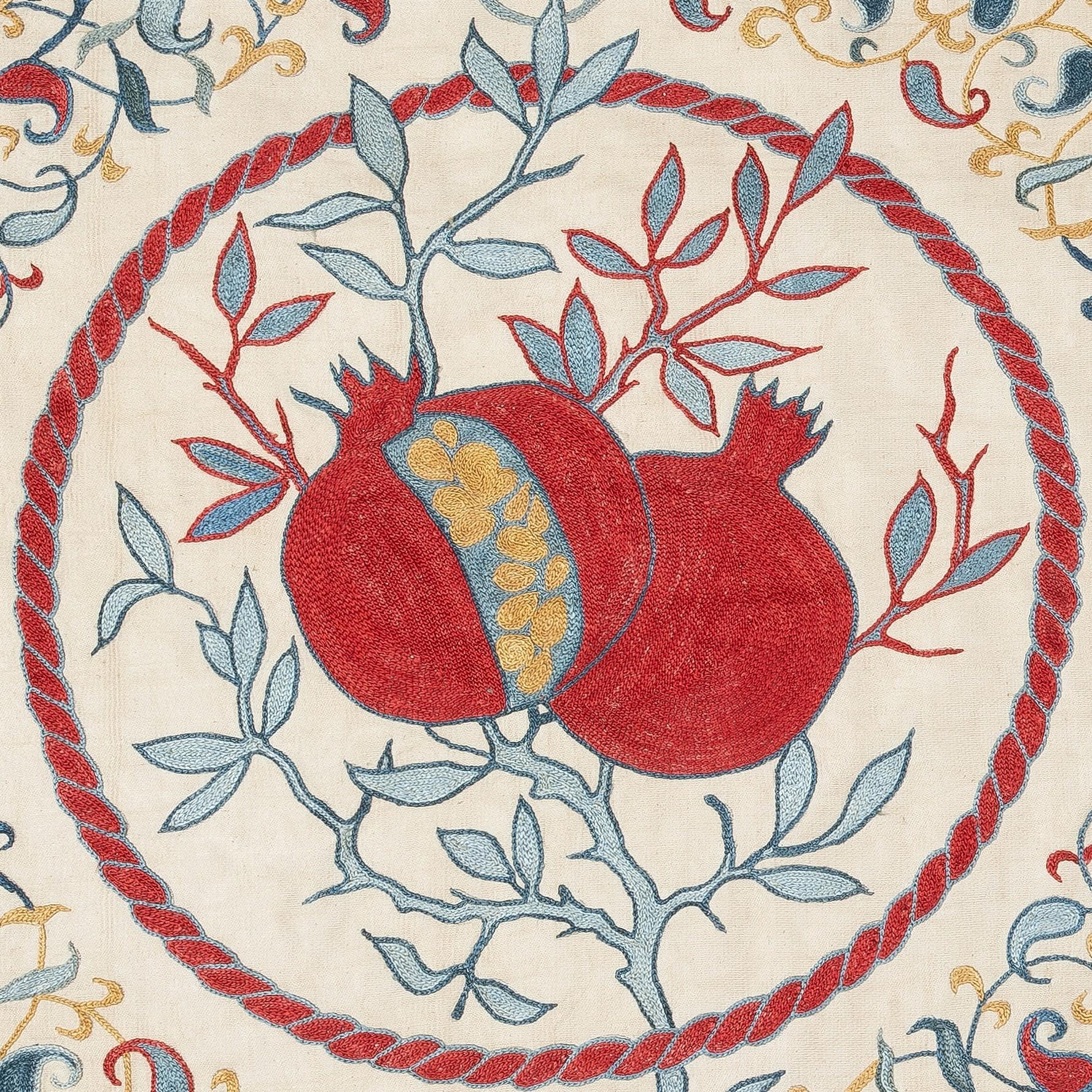 New Hand-Embroidered 100% Silk Cushion Cover – Authentic Uzbek Textile Art

Elevate your home décor with this exquisite hand-embroidered Suzani cushion cover, crafted from 100% pure silk by skilled artisans in Uzbekistan. Featuring traditional