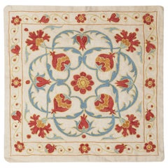 20 "x20" Almohada 100% seda. Funda de cojín hecha a mano. Funda de almohada bordada