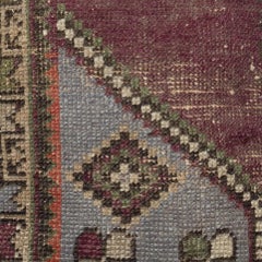 20"x20" Hand-knotted Wool Rug Cushion Cover. Vintage Throw Pillow. Home Gift