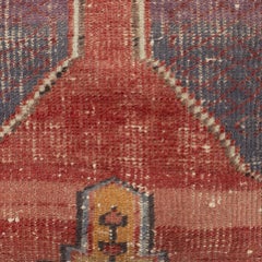 20"x20" Hand-knotted Wool Rug Cushion Cover. Vintage Throw Pillow. Home Gift