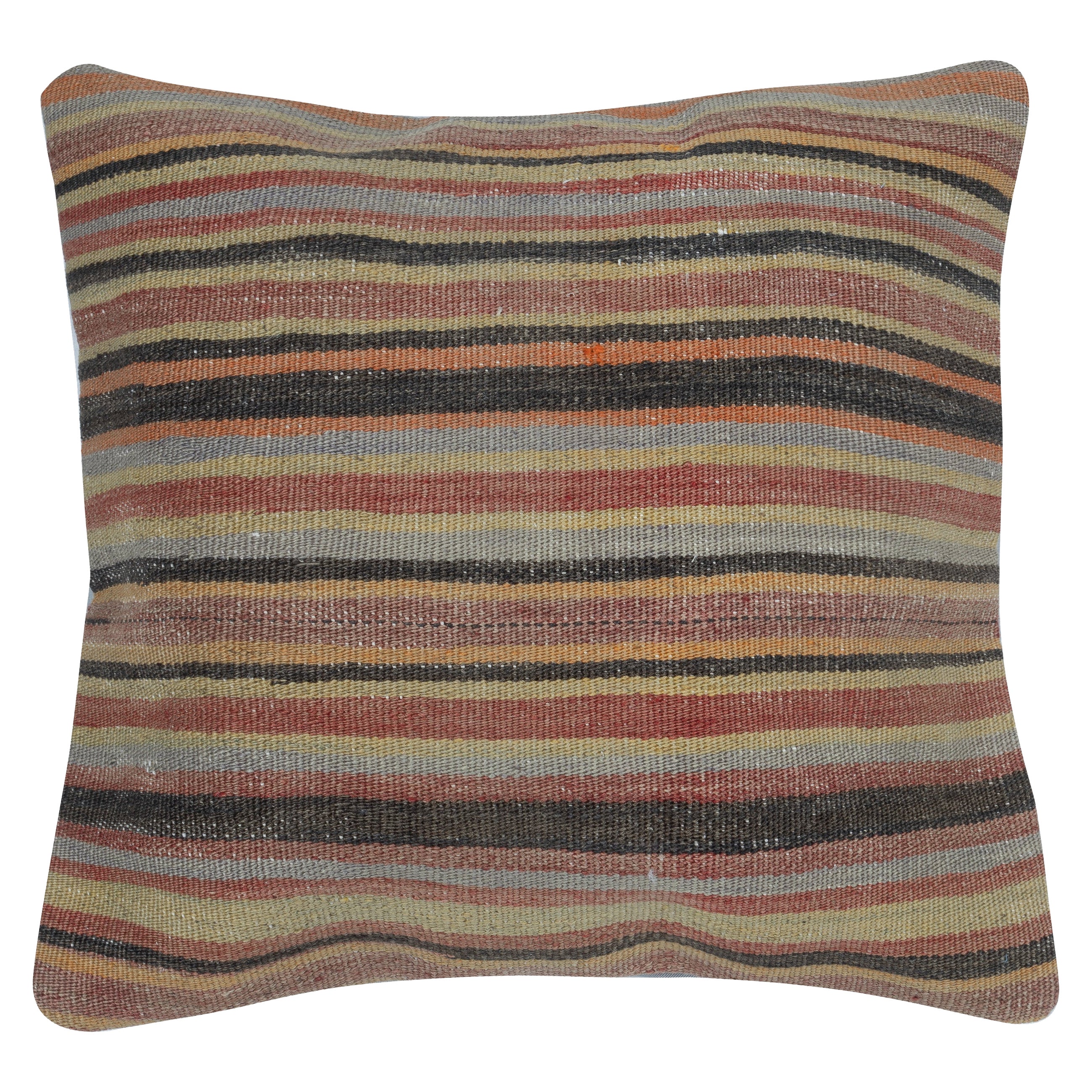 20"x20" Handmade Ethnic Kilim Cushion Cover. Vintage Accent Pillow. Throw Pillow