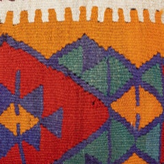 20"x20" HandWoven Kilim Cushion Cover. Accent Pillow. Vintage Throw Pillow Cover
