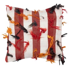 20"x20" Kilim Cushion Cover with colorful pomps. Vintage Pillow. Accent Pillow 20"x20" Kilim Cushion Cover with colorful pomps. Vintage Pillow. Accent Pillow