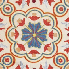 20"x20" Modern Cushion Cover Made of Silk. Embroidered Pillow. New Throw Pillow