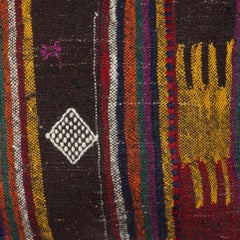 20 "x20" Rustikaler Kilim-Kissenbezug. Handgefertigter Kissenbezug. Vintage Akzent-Kissen