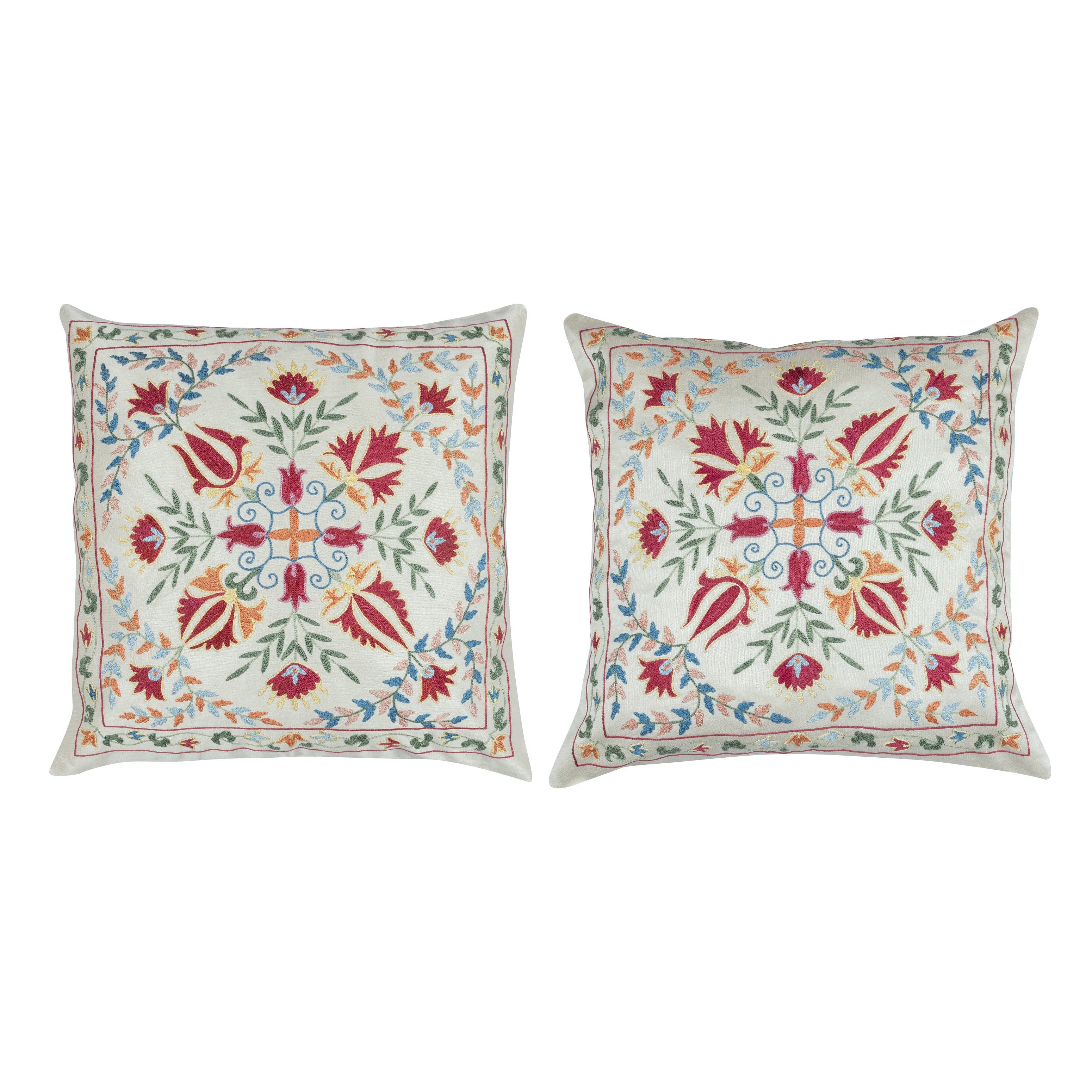 20 "x20" CONJUNTO DE 2 - Fundas de almohada 100% seda. Un par de Fundas de cojín