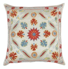 20"x20" SET OF 2 - 100% Silk Cushion Covers. Embroidered Accent Pillows