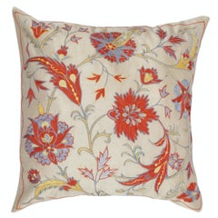 20"x20" SET OF 2 - 100% Silk Cushion Covers. Embroidered Handmade Throw Pillows