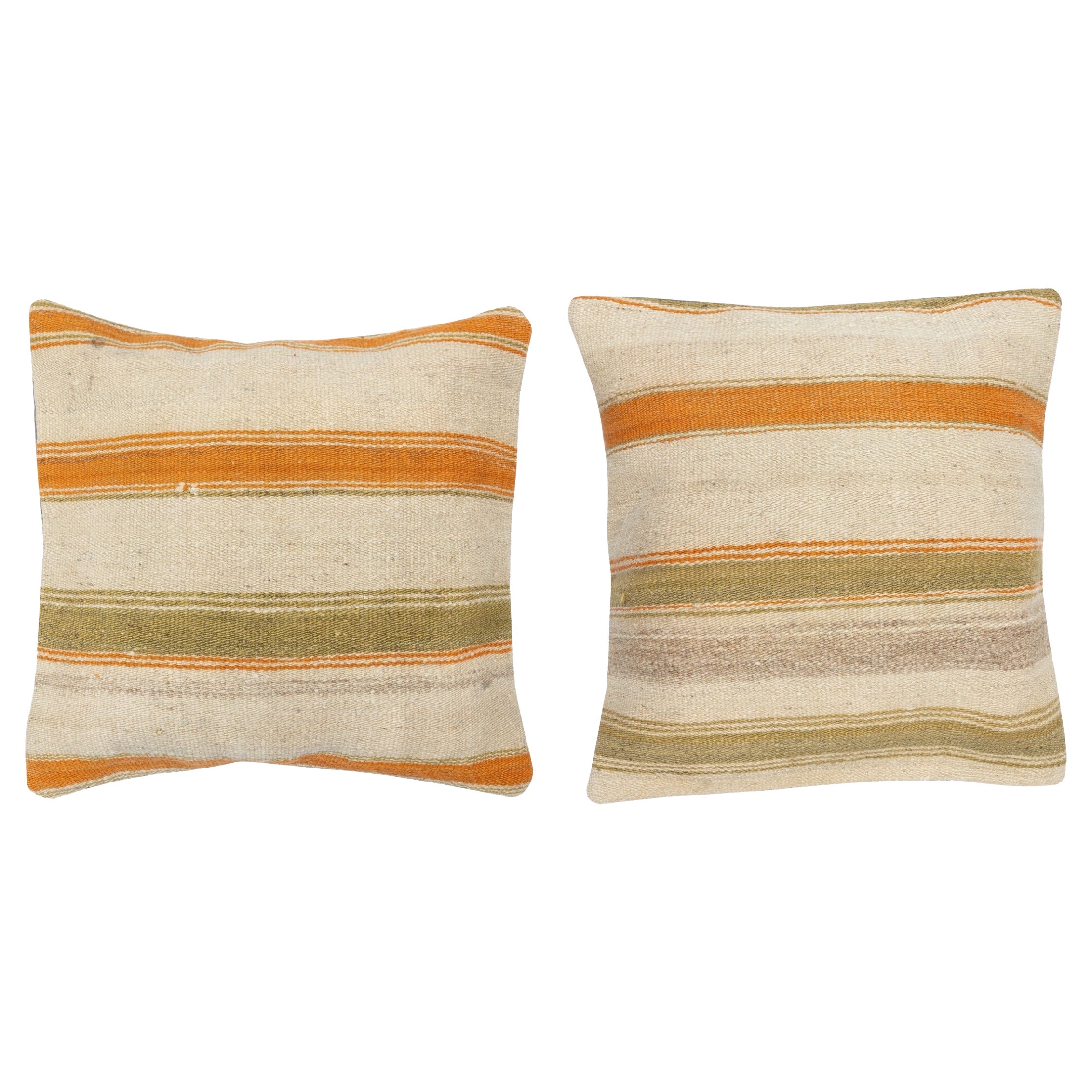 20"x20" SET OF 2 - Hand-Woven Hemp Cushion Covers. A pair of Lace Pillow Covers