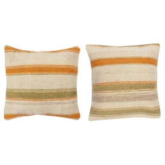 20"x20" SET OF 2 - Hand-Woven Hemp Cushion Covers. A pair of Lace Pillow Covers