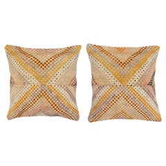 20 "x20" SET DI 2 - Copricuscini Jijim Kilim tessuti a mano. Un paio di cuscini di pizzo