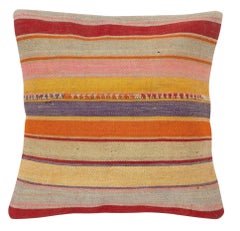 20"x20" SET OF 2 - Hand-Woven Kilim Cushion Covers. A pair of Lace Pillow Covers