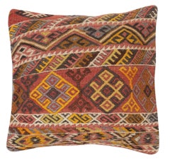 20"x20" SET OF 2 - Hand-Woven Kilim Cushion Covers. A pair of Lace Pillow Covers