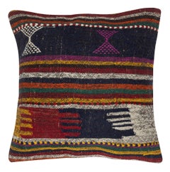 20"x20" SET OF 2 - Hand-Woven Kilim Cushion Covers. A pair of Lace Pillow Covers