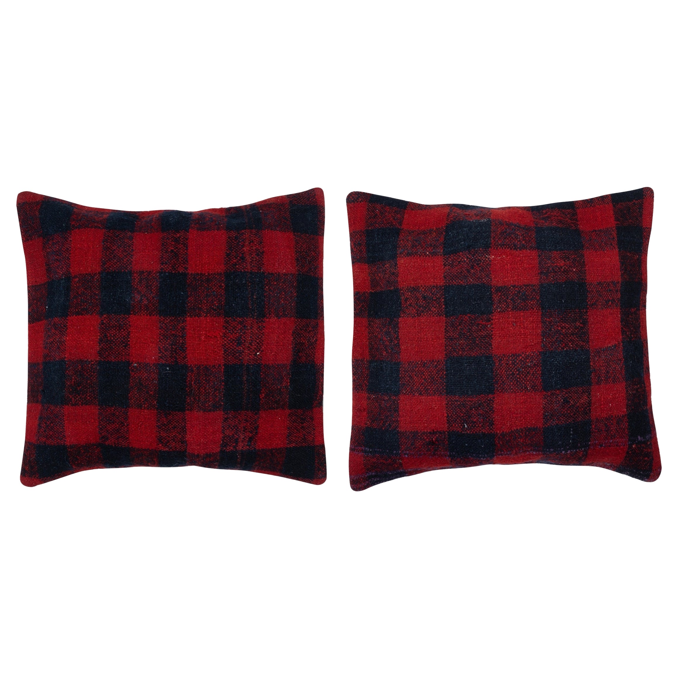 20"x20" SET OF 2 - Hand-Woven Kilim Cushion Covers. A pair of Lace Pillow Covers