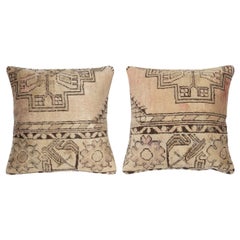 20 "x20" SET DI 2 - Copricuscini beige fatti a mano. Una coppia di copricuscini in pizzo