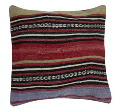 20"x20" SET OF 2 - Handmade Wool Kilim Cushion Covers. A pair of Accent Pillows