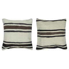 20"x20" SET OF 2 - Handmade Wool Kilim Cushion Covers. Ethnic Throw Pillows