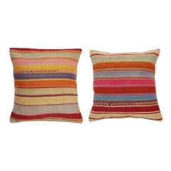20"x20" SET OF 2 - HandWoven Kilim Cushion Covers. Throw Pillows. Accent Pillows