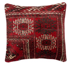 20"x20" SET OF 2 - Rug Cushion Covers. Wool Pillowcases. Vintage Accent Pillows