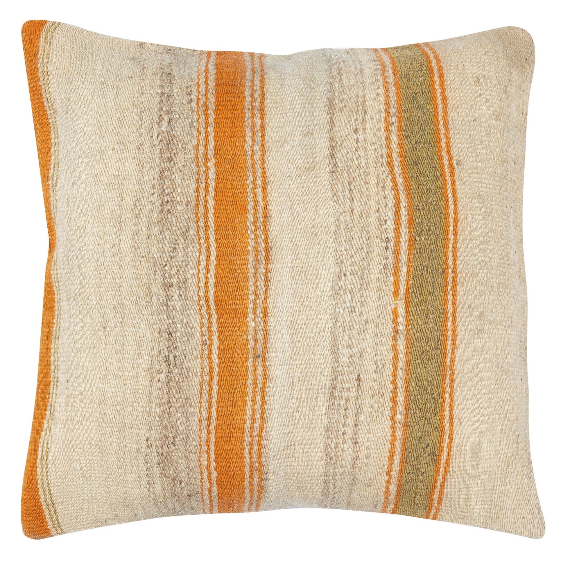 Funda de cojín Kilim a rayas 20 "x20". Funda de cojín hecha a mano. Cojín Vintage