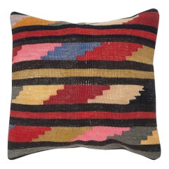 20"x20" Vintage Kilim Cushion Cover. Accent Pillow. Colorful Throw Pillow Cover