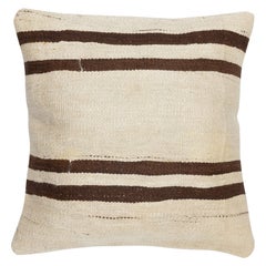 20"x20" Vintage Kilim Cushion Cover. Hemp Accent Pillow. Throw Pillow Cover