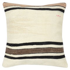 20 "x20" Vintage Kelim-Kissenbezug. Hanf-Akzent-Kissen. Kissenbezug