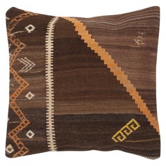 20"x20" Vintage Kilim Cushion Cover. Turkish Accent Pillow. Throw Pillow Cover