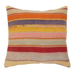 20 "x20" Vintage Kilim Kissenbezug. Bunter Kissenbezug. Türkisches Wurfkissen