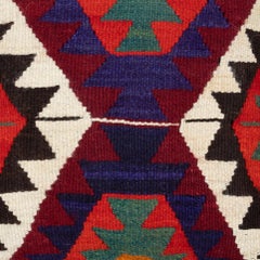 20"x20" Vintage Turkish Kilim Pillow Cover. Colorful Cushion Cover. Throw Pillow