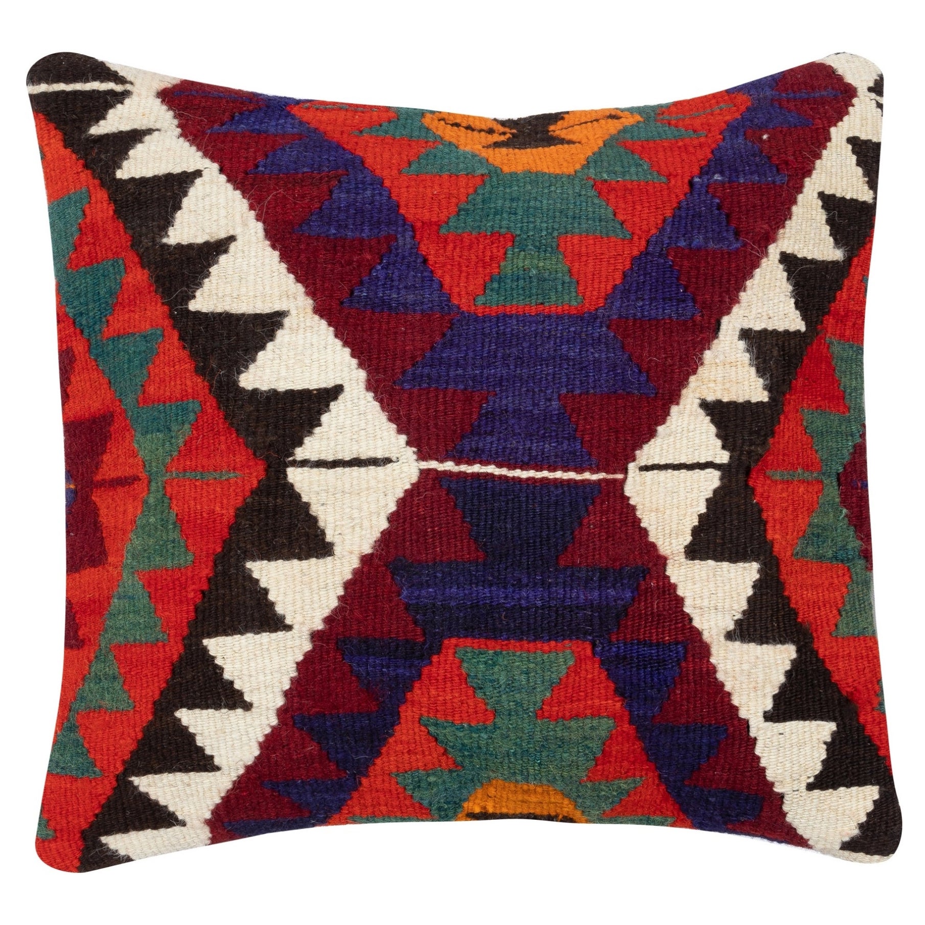 Copricuscino Kilim turco vintage 20 "x20". Copricuscino colorato. Cuscino da tavolo