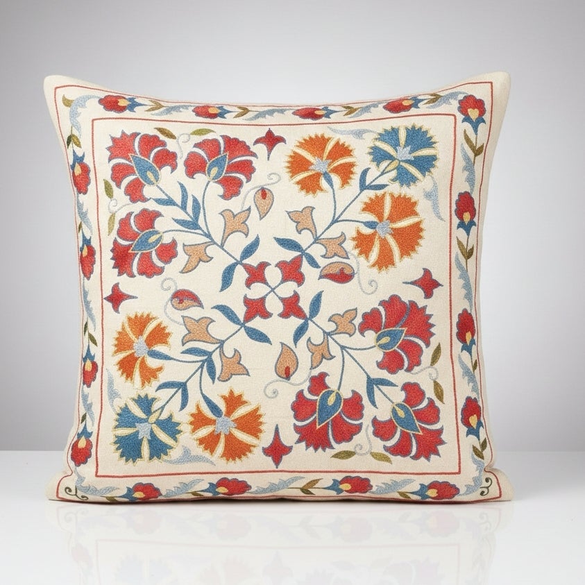 20 Zoll x 21 Zoll 100% Seide Kissenbezug. Bestickter Kopfkissenbezug. Handgefertigtes Spitzenkissen