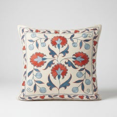 20"x21" Revêtement de coussin brodé en soie entièrement brodé. Taie d
oreiller faite à la main. New Toss Pillow