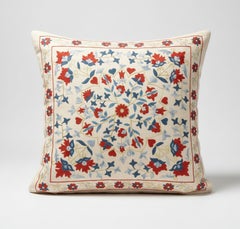 20"x21" Besticktes Seidenkissen. Handgefertigtes Blumendesign Kissenbezug 20"x21" Besticktes Seidenkissen. Handgefertigtes Blumendesign Kissenbezug