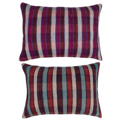 20"x28" SET OF 2 - Turkish Cushion Covers. Flatweave Kilim Accent Pillows