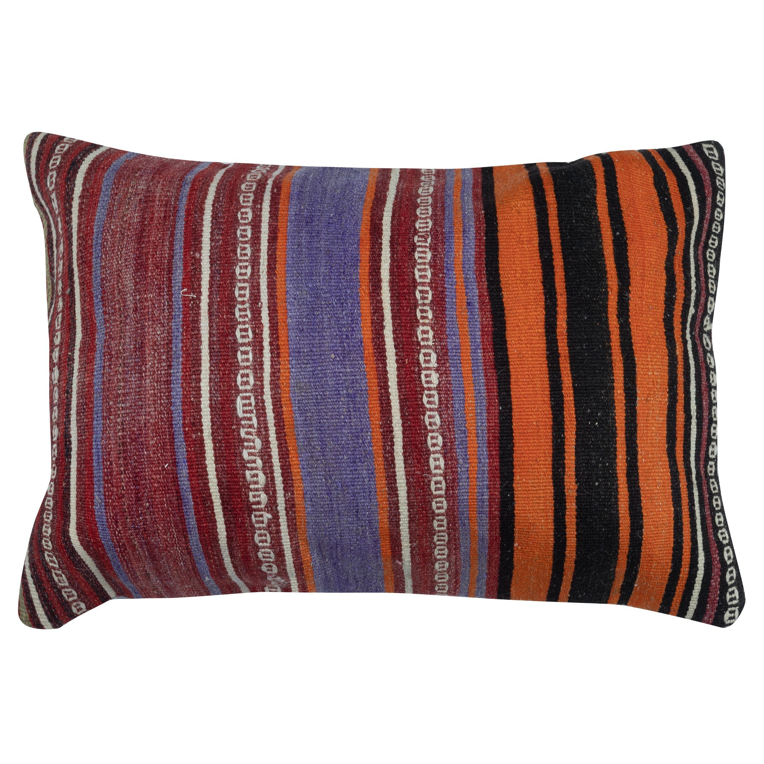 20"x28" Traditional Kilim Cushion Cover. Handwoven Turkish Accent Pillow For Sale