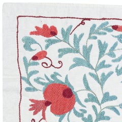 20x35 in Embroidered Wall Hanging. Cotton Tablecloth. Handmade Sofa Spread