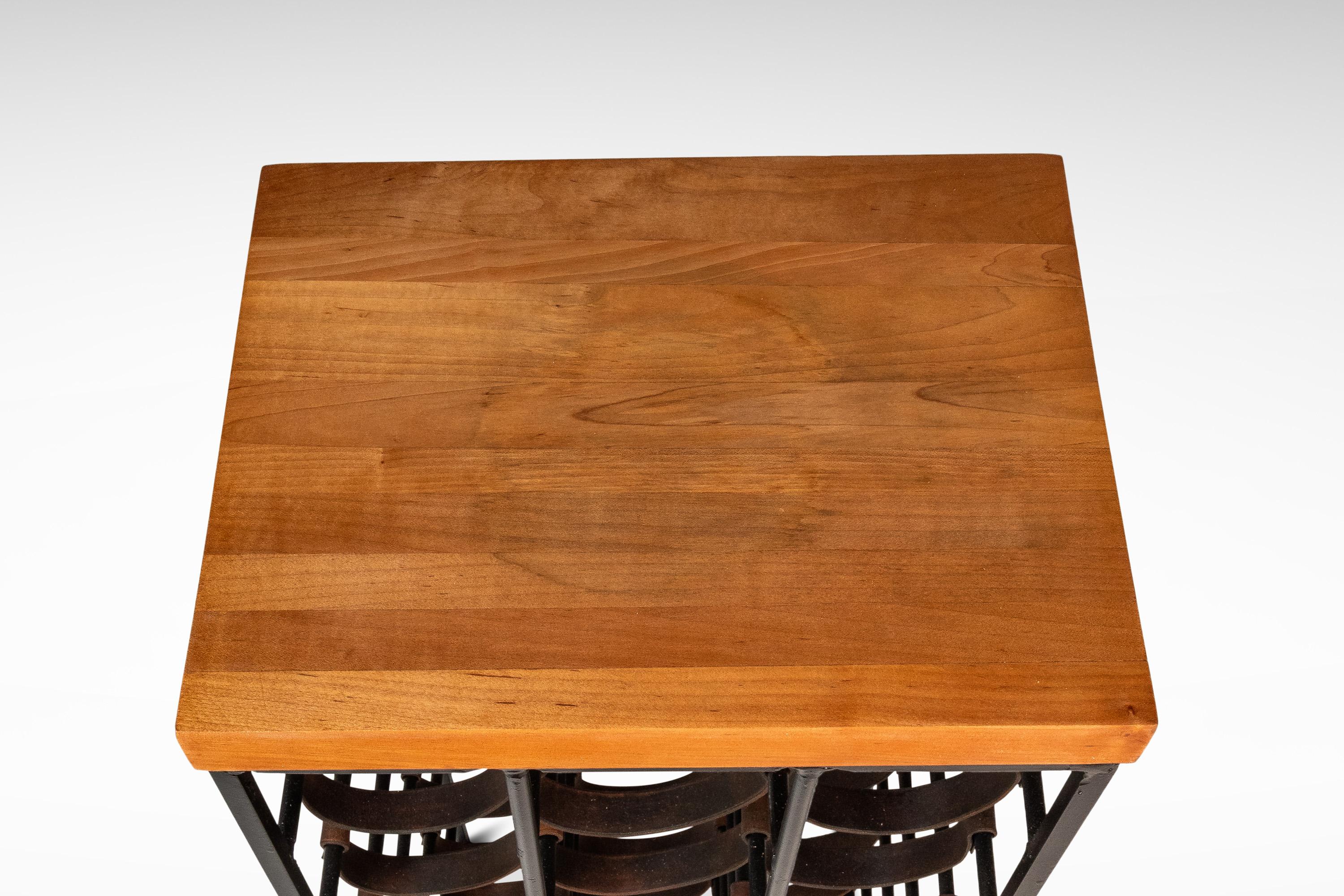 21 Bottle Wine Rack w/ Butcher Block Top by Arthur Umanoff, USA, c. 1960s For Sale 4