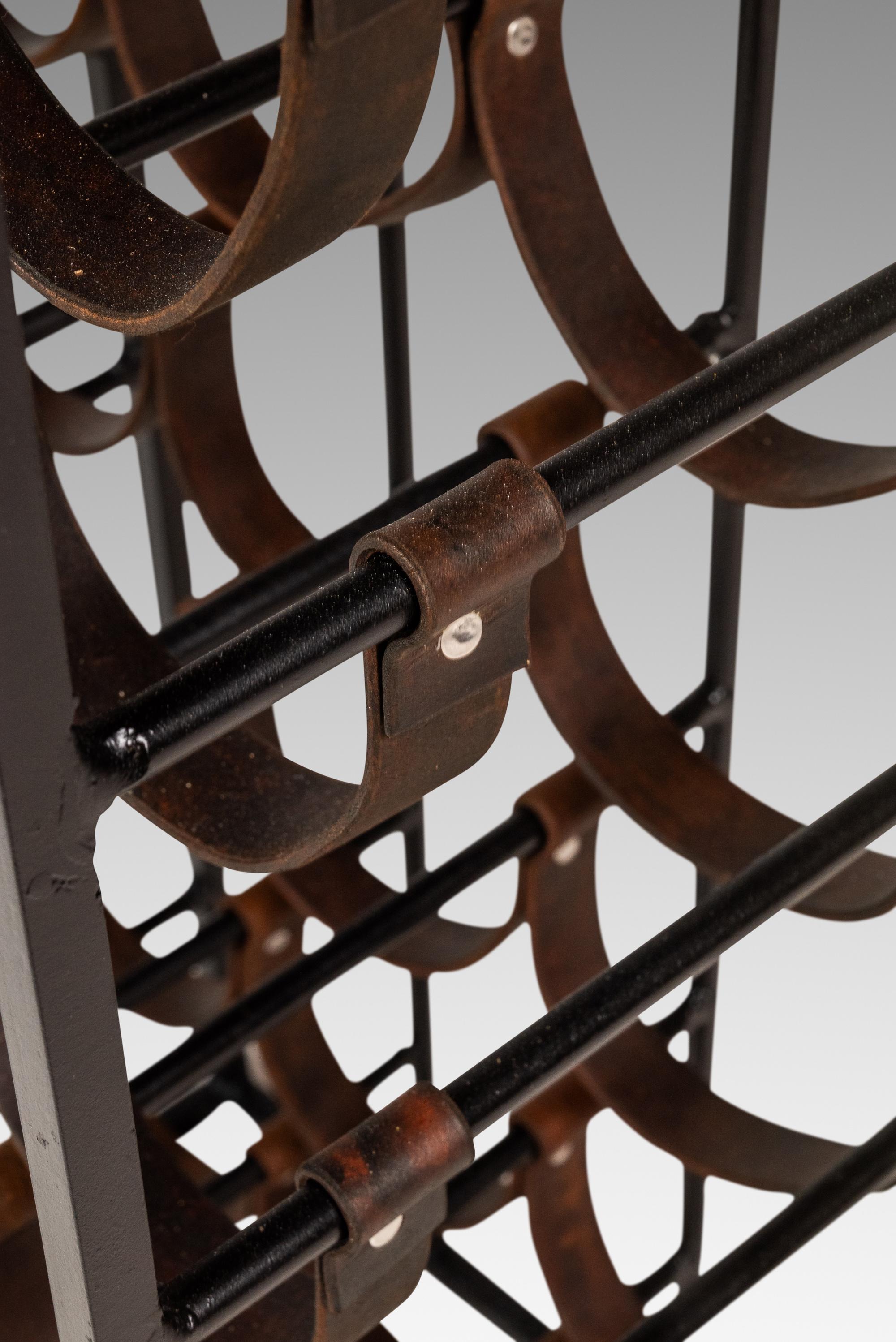 21 Bottle Wine Rack w/ Butcher Block Top by Arthur Umanoff, USA, c. 1960s For Sale 8