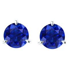 Orecchini con zaffiri blu da 2.1 carati in platino