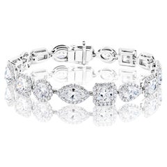 21 Carat Combine Mix Shape Diamond Bracelet Certified