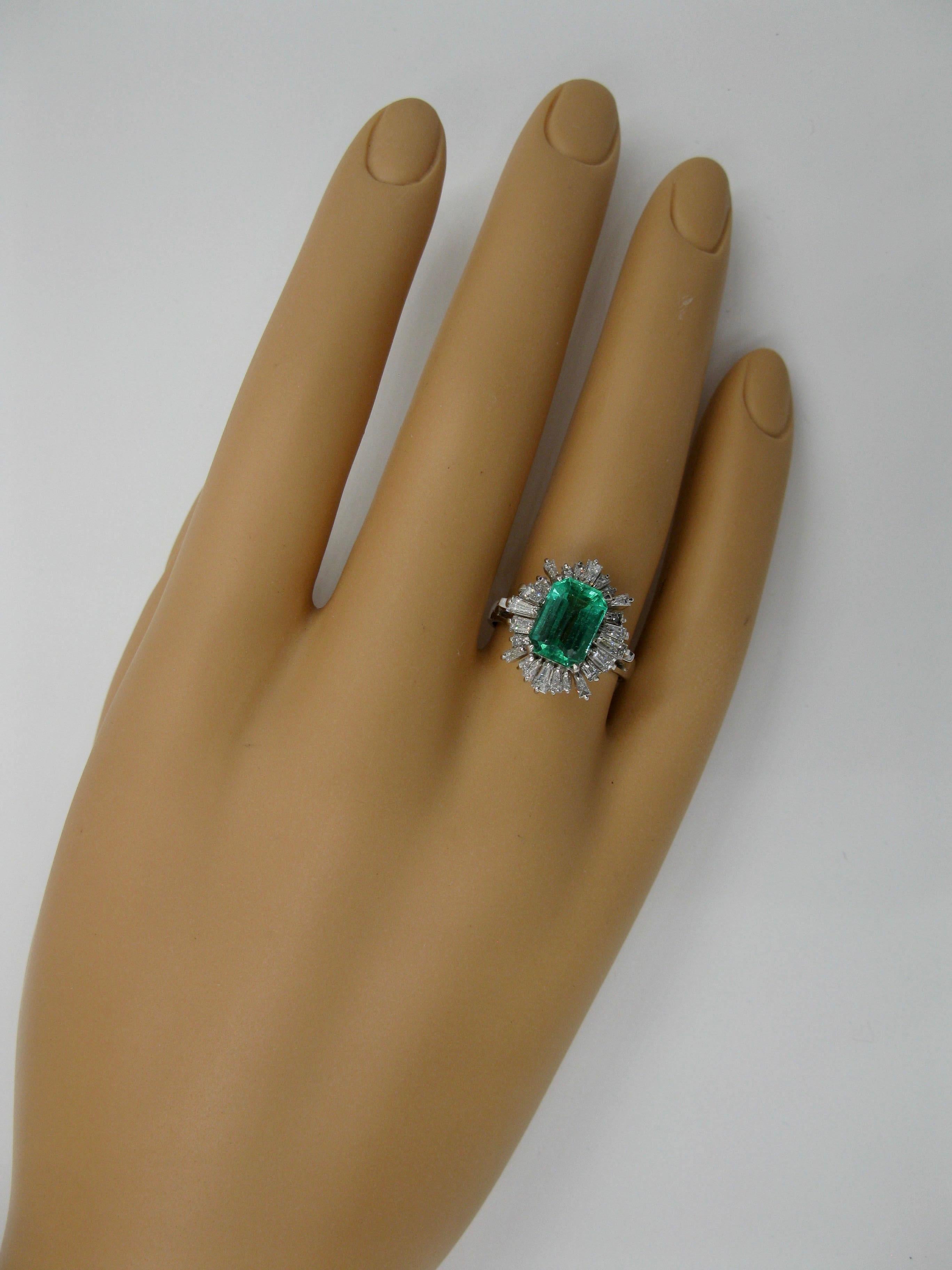 2.1 carat emerald cut diamond