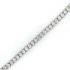 Bracciale tennis in platino con diamanti taglio rotondo da 21,90 carati