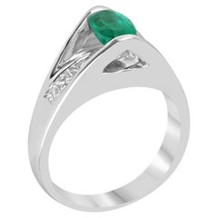 2.1 Carat Oval Statement 14K White Gold Quiet Power High Jewellery