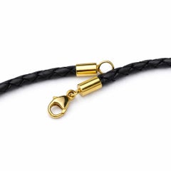 21 Carat Rutilated Quartz Crystal oval Cabochon in Gold Pendant Necklace