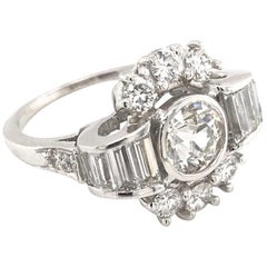 2.1 Carat TW Midcentury Diamond Ring