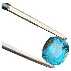 2.1 Carats Blue Tourmaline (Indicolite) Cushion Cut Gemstone for Jewellery