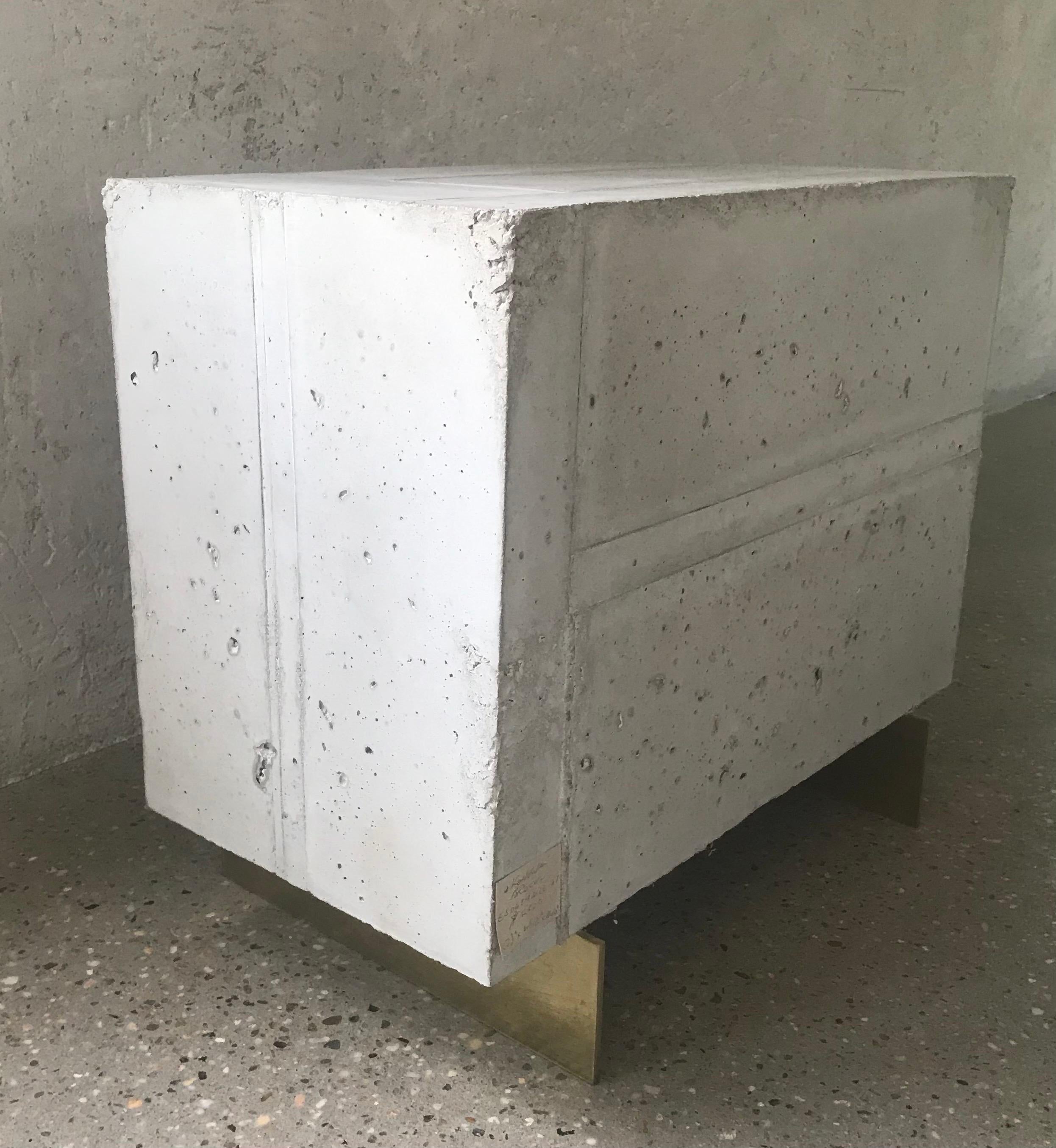 brutalist cement block